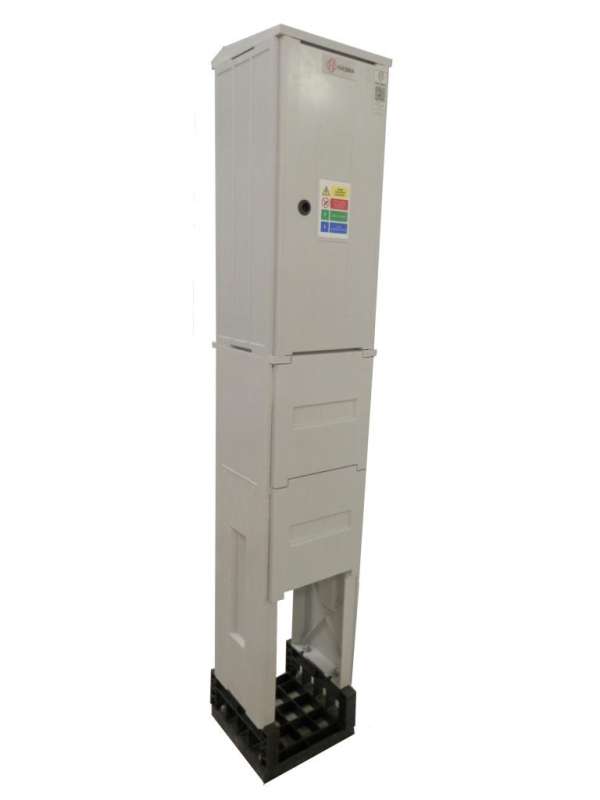 Elektromerový pilierový rozvádzač RE 2.0 FE L xxA P - VSE, SSE. Trojfázový, jednotarif. Akcia - v cene hlavný istič Eaton B25/3, 10kA.